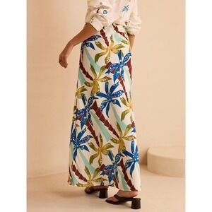 Never Fully Dressed Viscose Tropical Print Midi Skirt Sz 6 New
